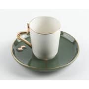 Otantik Liqaa Olive and Gold Turkish Coffee 12pc Set - Et2787