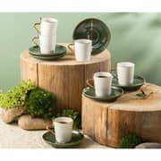 Otantik Liqaa Olive and Gold Turkish Coffee 12pc Set - Et2787