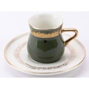 Otantik Ather Olive and Gold Turkish Coffee 12pc Set - Et2486
