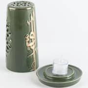 Otantik Liqaa Olive and Gold Small Electronic Candlestick Holder - Et2822