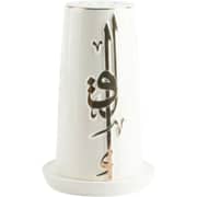 Otantik Liqaa Pearl White and Gold Medium Electronic Candlestick Holder - Et2824