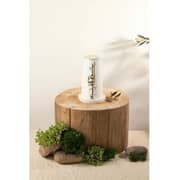 Otantik Liqaa Pearl White and Gold Small Electronic Candlestick Holder - Et2819