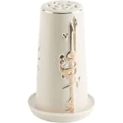 Otantik Liqaa Beige and Gold Small Electronic Candlestick Holder - Et2818