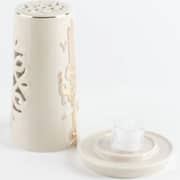 Otantik Liqaa Beige and Gold Small Electronic Candlestick Holder - Et2818
