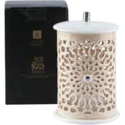 Otantik Asalah Creamy and Silver Small Electronic Candlestick Holder - Et2577