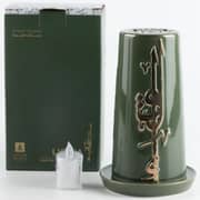 Otantik Liqaa Olive and Gold Medium Electronic Candlestick Holder - Et2827