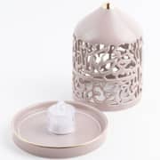 Otantik Jiwar Purple and Gold Small Electronic Candlestick Holder - Et2697