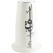 Otantik Liqaa Pearl White and Silver Medium Electronic Candlestick Holder - Et2825