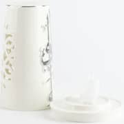 Otantik Liqaa Pearl White and Silver Medium Electronic Candlestick Holder - Et2825