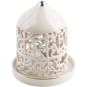 Otantik Jiwar Beige and Silver Small Electronic Candlestick Holder - Et2695