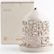 Otantik Jiwar Beige and Silver Small Electronic Candlestick Holder - Et2695