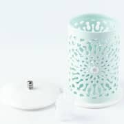 Otantik Asalah Teal and Silver Medium Electronic Candlestick Holder - ET2581