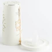Otantik Liqaa Pearl White And Gold Large Electronic Candlestick Holder - Et2829