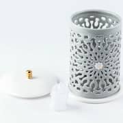 Otantik Asalah Grey And Gold Medium Electronic Candlestick Holder - Et2580