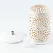 Otantik Asala Creamy And Silver Medium Electronic Candlestick Holder - Et2582