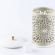 Otantik Asalah Beige and Gold Small Electronic Candlestick Holder - Et2578
