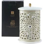 Otantik Asalah Beige And Gold Medium Electronic Candlestick Holder - Et2583