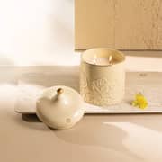 Otantik Jiwar Ivory And Gold Large Scented Candle - Et2687