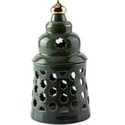 Otantik Rosette Green Large Electronic Candlestick Holder - Et2167