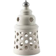 Otantik Rosette Beige Large Electronic Candlestick Holder - Et2163