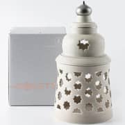 Otantik Rosette Beige Large Electronic Candlestick Holder - Et2163