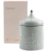 Otantik Joar Light Green And Silver Large Scented Candle - Et2689