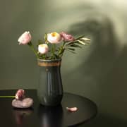 Otantik Ather Olive And Gold Medium Flower Vase 10.5x20 cm - Et2526