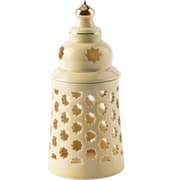 Otantik Rosette Ivory Medium Electronic Candlestick Holder - Et2161