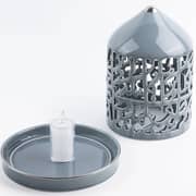 Otantik Jiwar Blue And Silver Large Electronic Candlestick Holder - Et2712