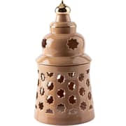 Otantik Rosette Orange Large Electronic Candlestick Holder - Et2165