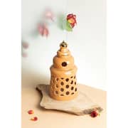 Otantik Rosette Orange Large Electronic Candlestick Holder - Et2165