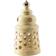 Otantik Rosette Ivory Large Electronic Candlestick Holder - Et2166