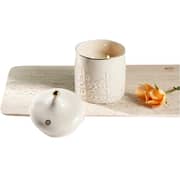 Otantik Jiwar Beige And Silver Small Scented Candle - Et2681