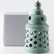 Otantik Rosette Blue Large Electronic Candlestick Holder - Et2164