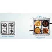 Midea 4 Burners Gas Cooker 60x60cm Stainless Steel/Black - MFOMG24TESS