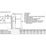 Siemens iQ500 Top Mont Refrigerator 641L Stainless Steel - KD86NHIE0M