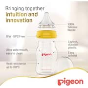 Pigeon Softouch Peristaltic Plus Wide Neck Bottle White