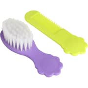 Pigeon Comb & Brush Purple/Yellow 2pcs