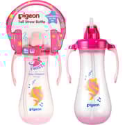 Pigeon Tall Straw Bottle Pink