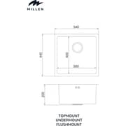 Millen Single Bowl Sink With Faucet 1pc Set - MS5444