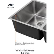 Millen 2 Bowl Sink With Faucet 1pc Set - MS7544