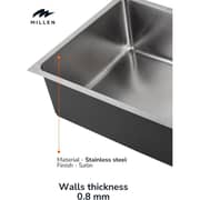 Millen Single Bowl Sink 1pc Set - MS7440