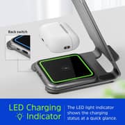Energizer 3-in-1 Wireless Charger Stand Grey - WCP302