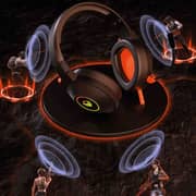 Meetion Wireless On Ear Gaming Headset Black/Orange