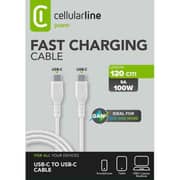 Cellularline USB-C Cable 1.2m White - USBDATA100C2C5A1MW