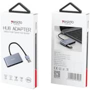 Yesido 4-in-1 USB Splitter 15cm Blue - HB12