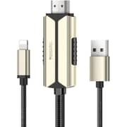 Yesido USB Charging Lightning To HDMI Cable 2m Gold - HM12