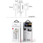 Yesido USB Charging Lightning To HDMI Cable 2m Gold - HM12