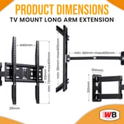 WB Swivel Wall Bracket for TV 32