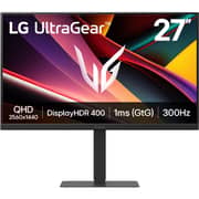 LG 27inch UltraGear™ G6 QHD Gaming Monitor, 300Hz, 1ms (GtG), HDR 400, G-SYNC - 27G640A-B